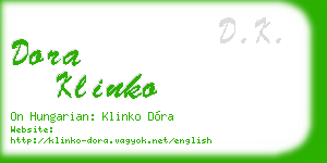 dora klinko business card
