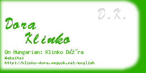 dora klinko business card